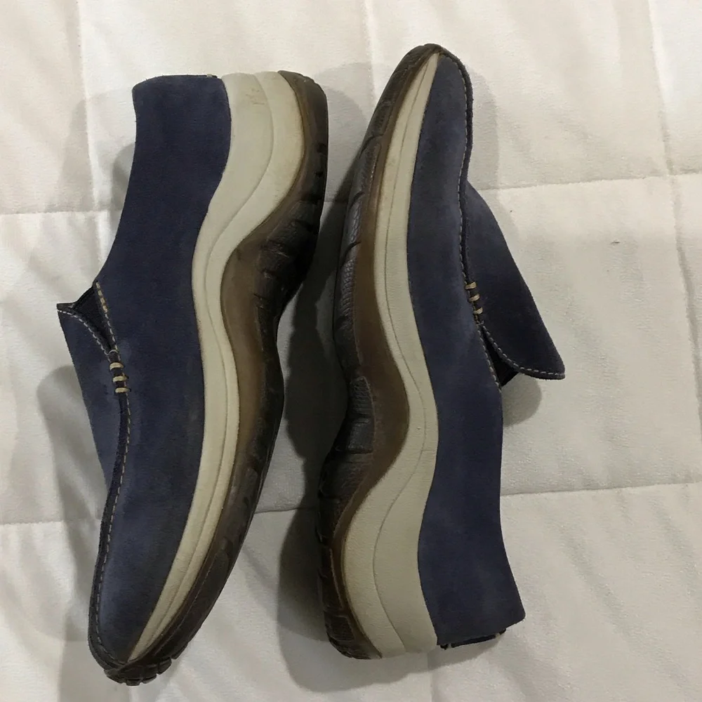 L.L. Bean Women's Primaloft Suede Blue Slip-On Loafers